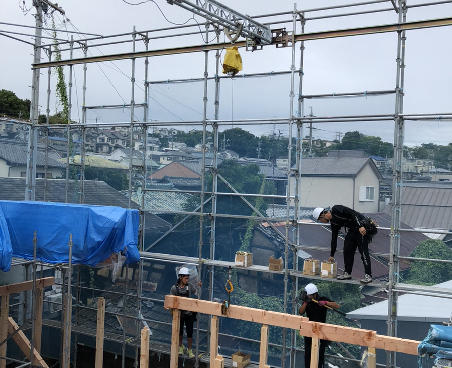 狭小地での工事