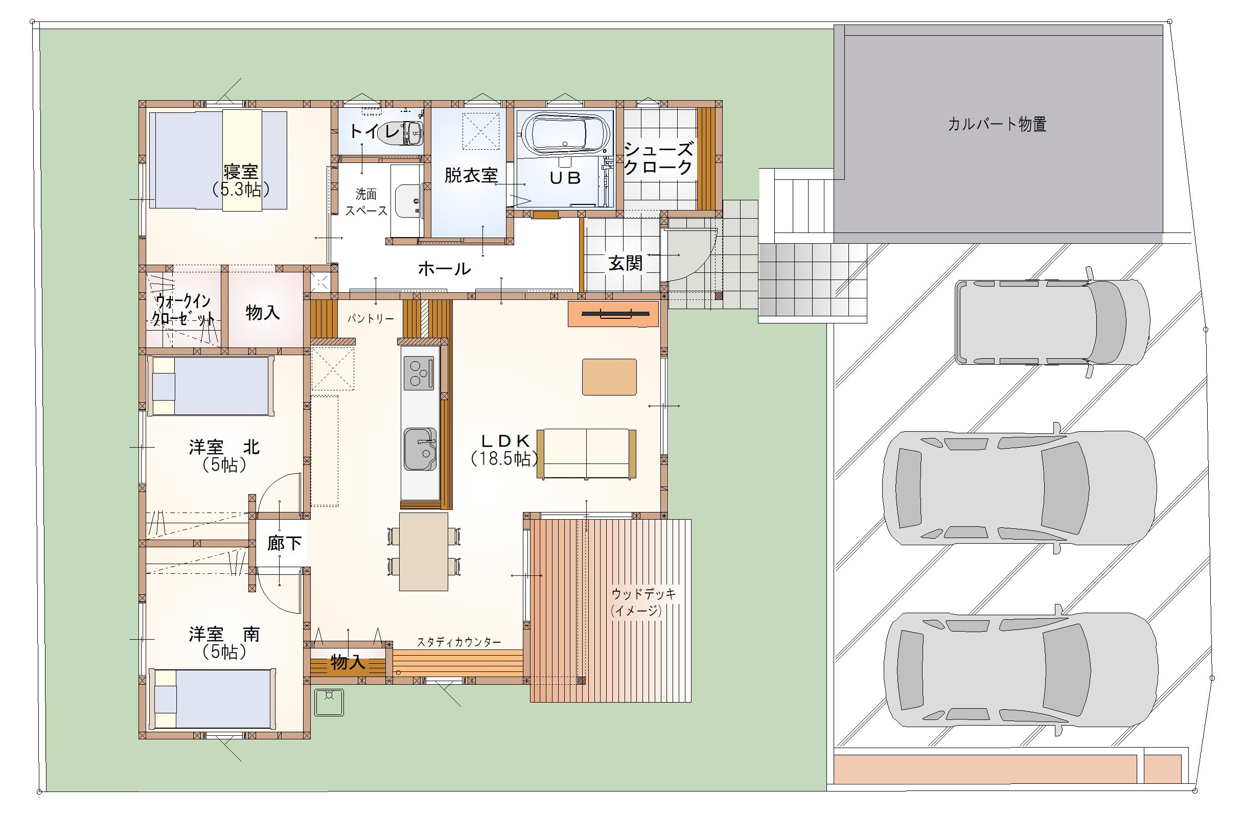平屋 間取り図
